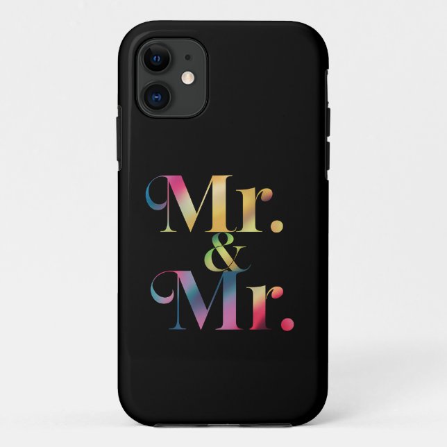 Capa Para iPhone 11 Senhor & Senhor Gay Despedida de Solteiro Casament (Verso)