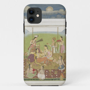 Capa Para iPhone 11 Senhoras que escutam a música em um jardim, da