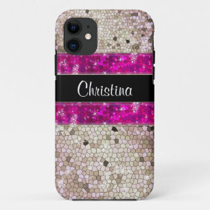 Capa Para iPhone 11 Sequências de Diamantes da Glitter Glitter Bling,