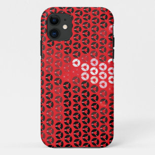 Capa Para iPhone 11 sequências vermelhas brilhantes