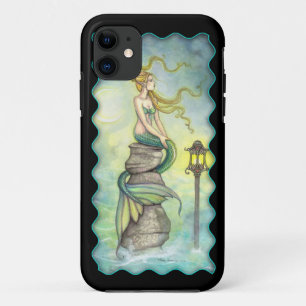 Capa Para iPhone 11 Sereia Mística e Arte Fantástica Lanterna