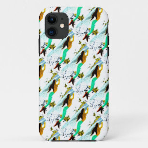 Capa Para iPhone 11 sereias triguenhas que nadam acima do caso