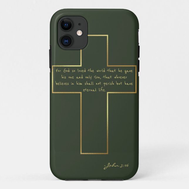 Capa Para iPhone 11 Serenas Bênçãos: Estojo de Telefone Cristão Pastel (Verso)