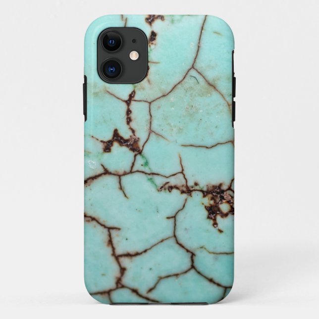 Capa Para iPhone 11 Série Gemstone - Turquesa Cracking Case-Mate iPho (Verso)