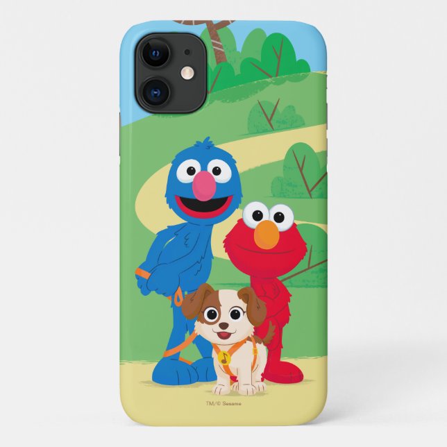 Capa Para iPhone 11 Sesame Street | Tango com Grover e Elmo (Verso)