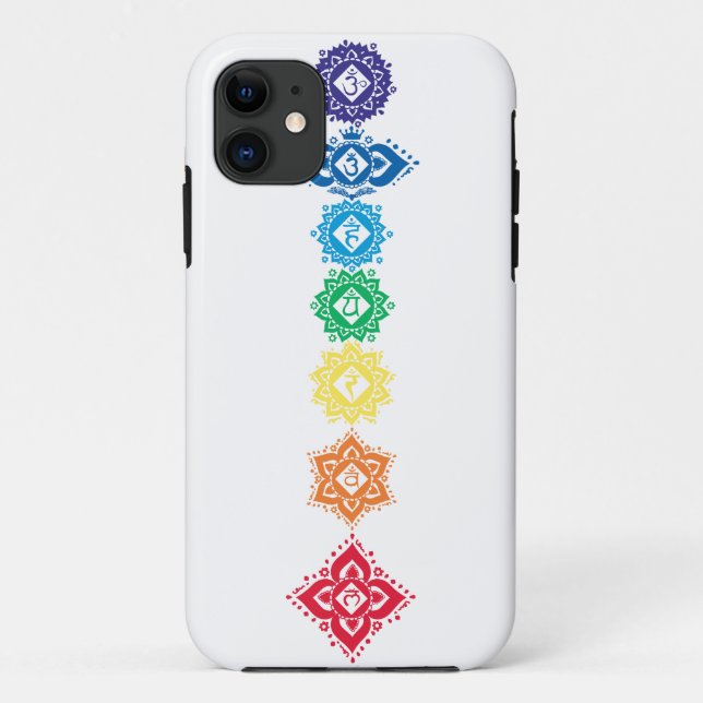 Capa Para iPhone 11 Sete Chakras 7 Telefone (Verso)