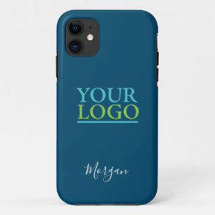 Capa Para iPhone 11 Seu Logotipo/Arte/Foto, Nome White Script, Ocean B