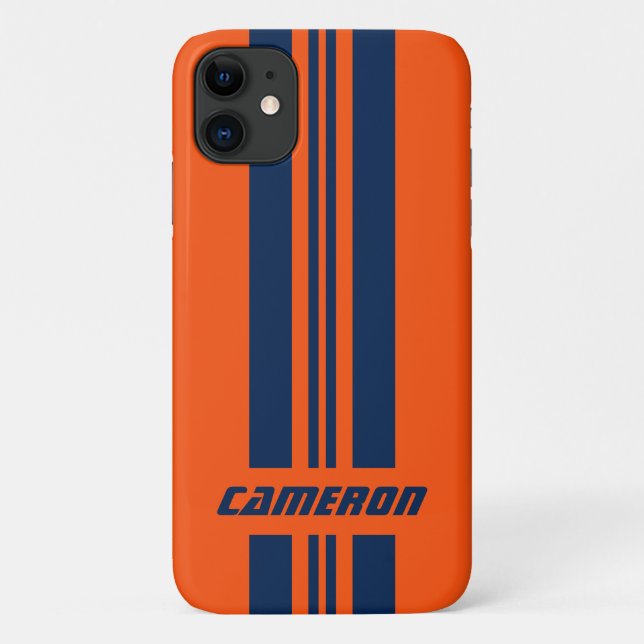 Capa Para iPhone 11 Seu nome é Totalmente Personalizado Faixas de Core (Verso)