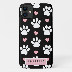 Capa Para iPhone 11 Seu Nome - Garras De Cão, Traços, Corações - P