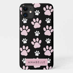 Capa Para iPhone 11 Seu Nome - Peitinhos, Traços Cachorros - Preto Ro
