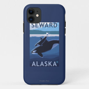 Capa Para iPhone 11 Seward, AlaskaOrca e cena da vitela