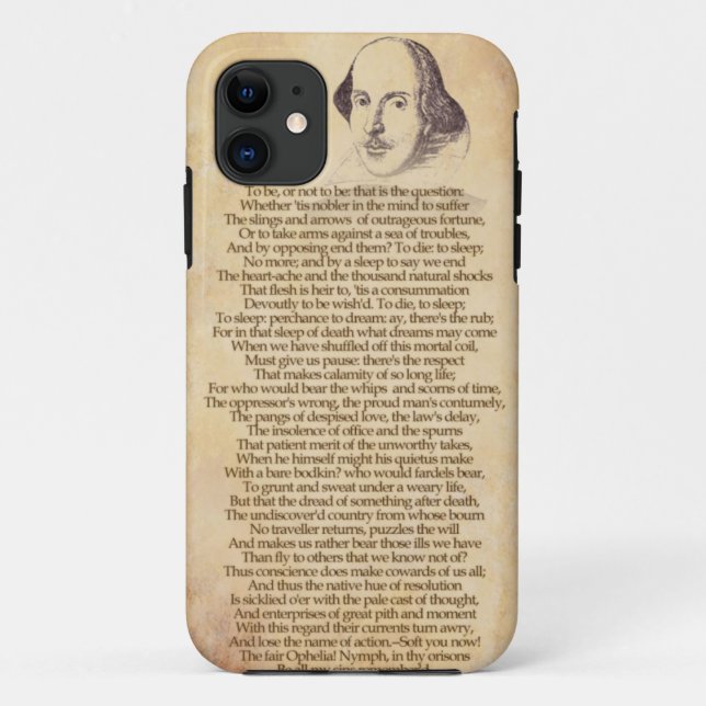 Capa Para iPhone 11 Shakespeare em seu iPhone - Hamlet (Verso)