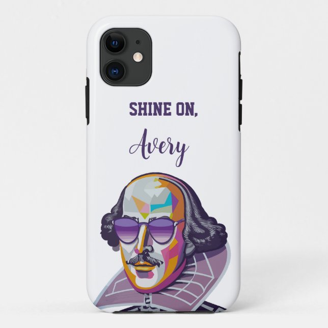 Capa Para iPhone 11 Shakespeare em Shades: Ilustração moderna (Verso)
