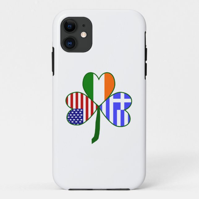 Capa Para iPhone 11 Shamrock grego (Verso)
