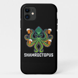 Capa Para iPhone 11 Shamroctopus Amante do polvo Dia de São Patrício