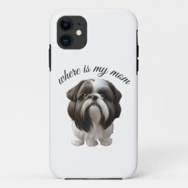Capa Para iPhone 11 Shih Tzu - Onde Está Minha Mãe?
