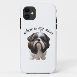 Capa Para iPhone 11 Shih Tzu - Onde Está Minha Mãe?