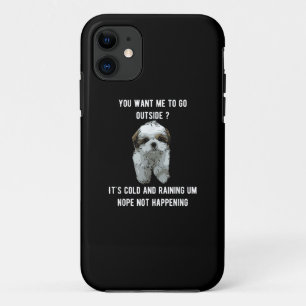 Capa Para iPhone 11 Shih Tzu   Shih Tzu Você Quer Que Eu Saia