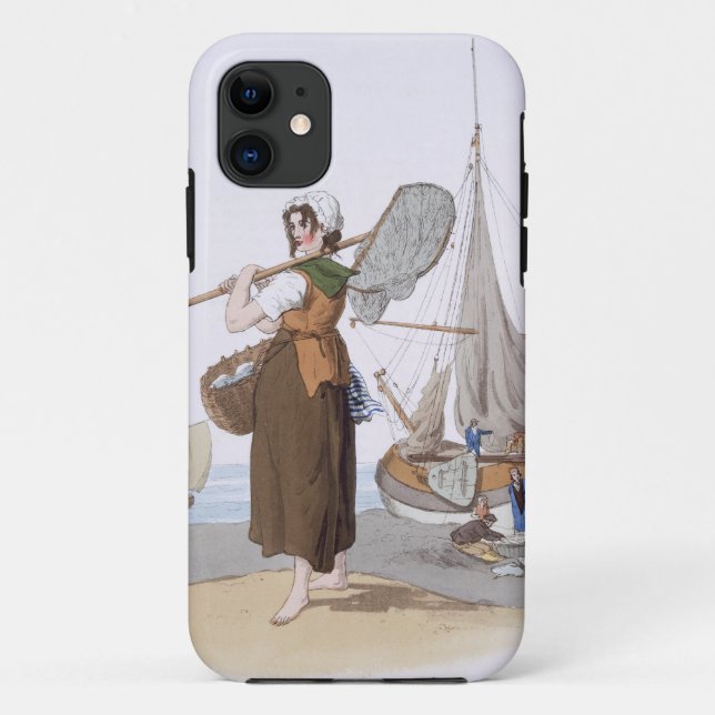 Capa Para iPhone 11 Shrimper fêmea, do "traje de Grâ Bretanha", (Verso)