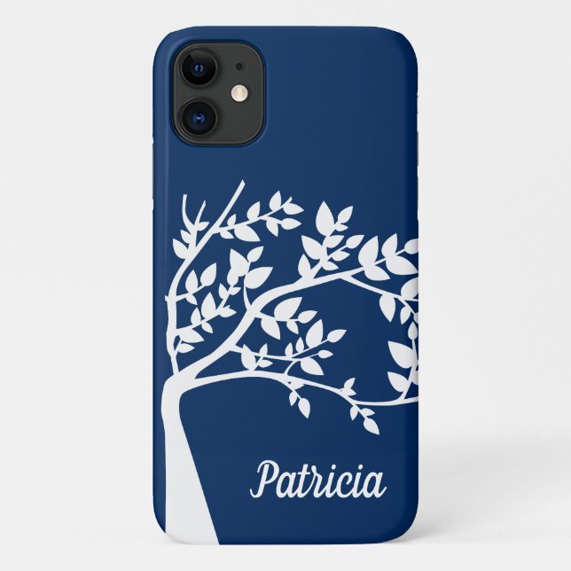 Capa Para iPhone 11 Silhouette de Árvore (Verso)