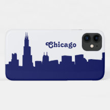 Silhueta da Cidade de Chicago Azul