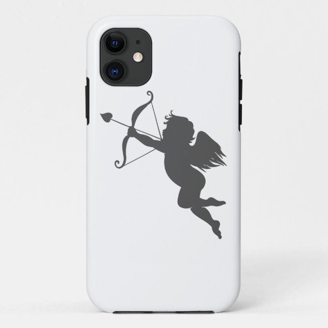 Capa Para iPhone 11 Silhueta de amor Cupido (Verso)