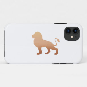 Capa Para iPhone 11 Silhueta de leão ancorando - Escolha a cor de fund