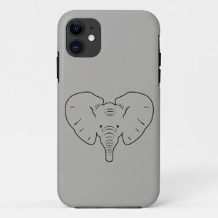 Capa Para iPhone 11 Silhueta de rosto elefante