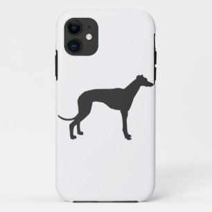 Capa Para iPhone 11 Silhueta italiana de Greyhound em preto