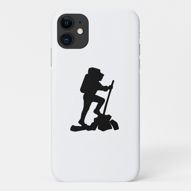Capa Para iPhone 11 silhueta preta de caminhonete simples (Verso)