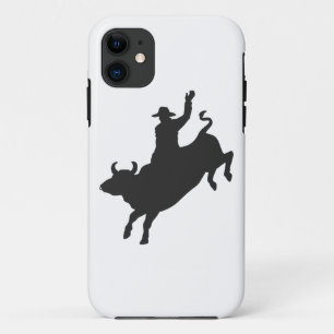 Capa Para iPhone 11 Silhueta Rodeo Bull Ride