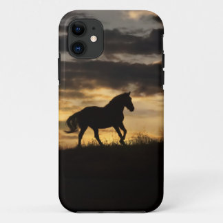 Capa Para iPhone 11 Silhueta Sunset Belo Cavalo Livre