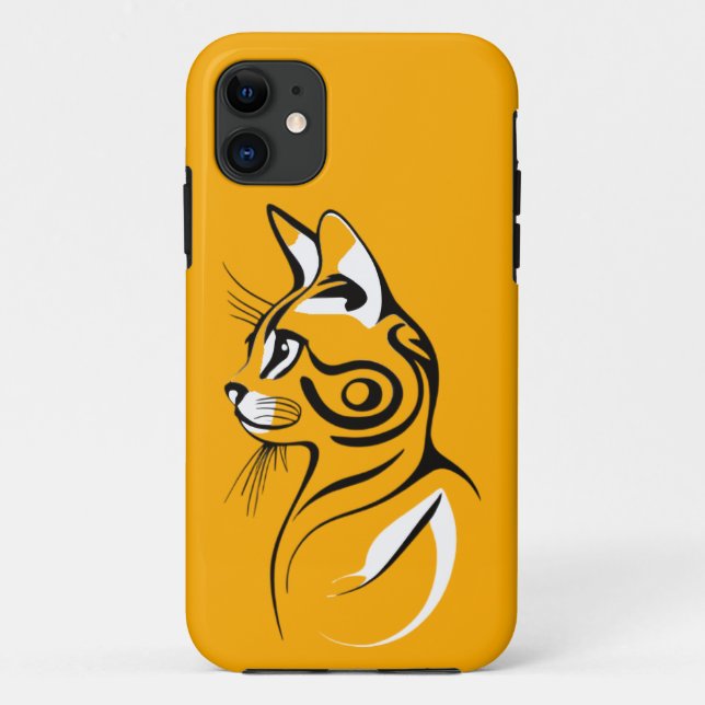 Capa Para iPhone 11 Silhute de gato (Verso)