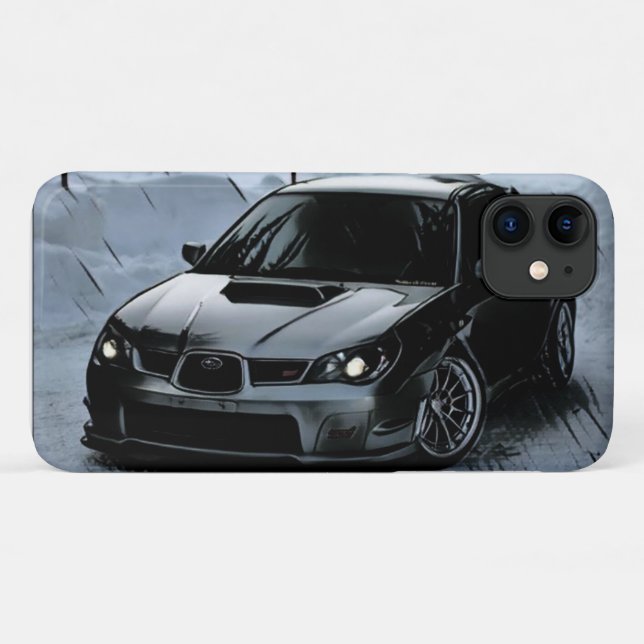 Capa Para iPhone 11 Silver Hawkeye Subaru Impreza WRX Sti (Verso (horizontal))