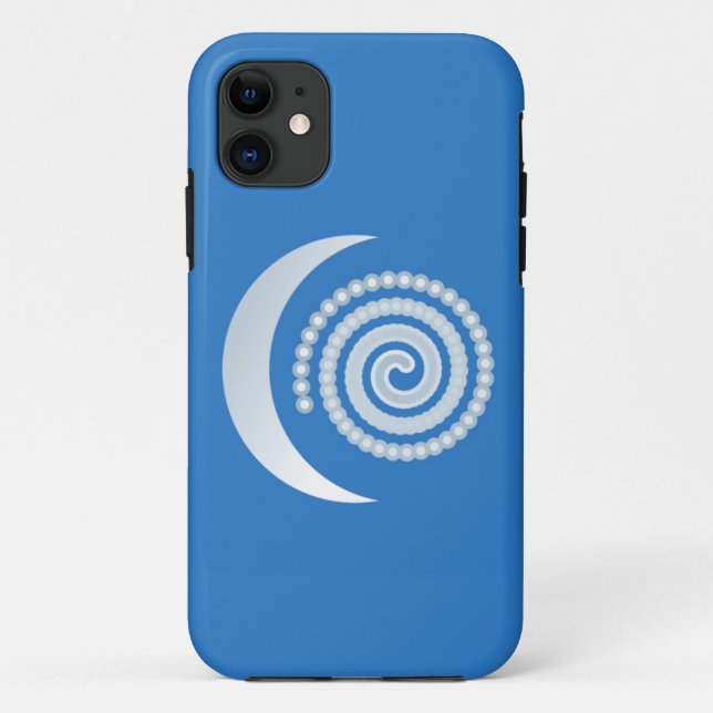 Capa Para iPhone 11 Silver Moon Spiral (Verso)
