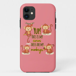 Capa Para iPhone 11 Sim! Este é meu circo Estes são meus quatro macaco