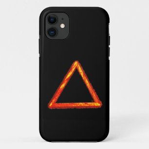 Capa Para iPhone 11 Símbolo Alquimio do Elemento de Fogo Barrado