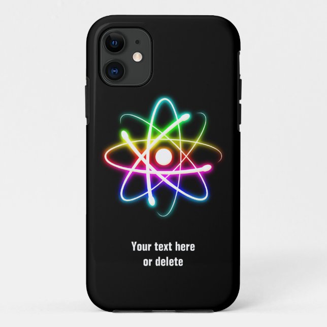 Capa Para iPhone 11 Símbolo Atom Colorido Brilhante (Verso)