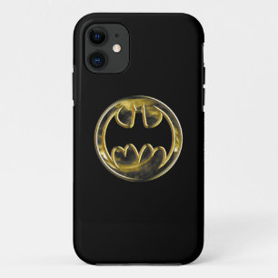 Capa Para iPhone 11 Símbolo Batman Logotipo Dourado