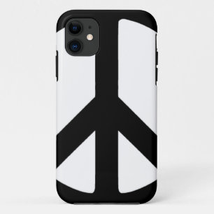 Capa Para iPhone 11 Símbolo Clássico de Paz Negra