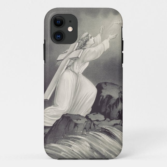 Capa Para iPhone 11 Símbolo cristão da Cruz e Coroa (Verso)
