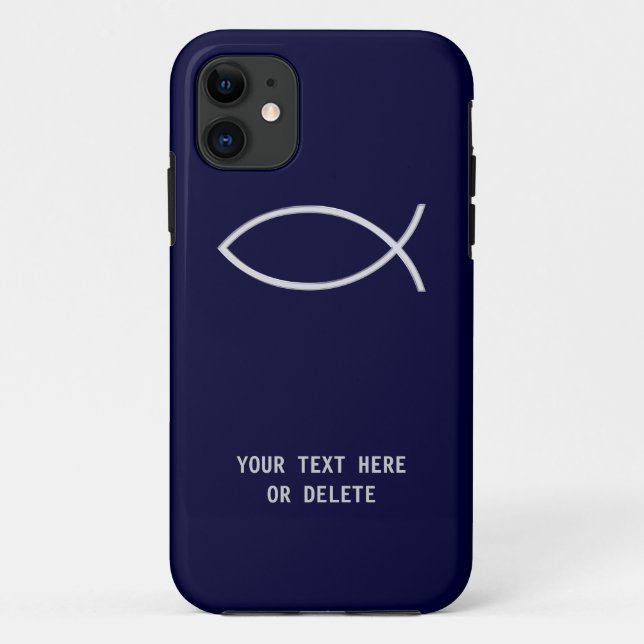 Capa Para iPhone 11 Símbolo cristão dos peixes (Verso)
