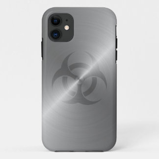 Capa Para iPhone 11 Símbolo do Biohazard no aço