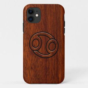 Capa Para iPhone 11 Símbolo do zodíaco do cancer na decoração de m