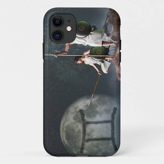 Capa Para iPhone 11 Símbolo do zodíaco dos Gêmeos (Verso)