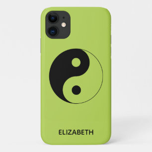 Capa Para iPhone 11 Símbolo Yin Yang Personalizado Verde