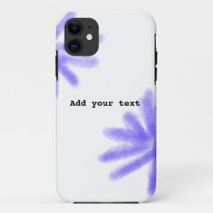 Capa Para iPhone 11 Simples estrelas de nome de texto em aquarela roxa
