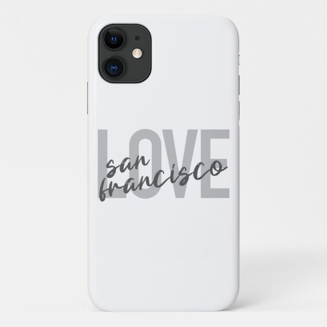 Capa Para iPhone 11 Simples, moderno, design urbano Amar São Francisco (Verso)