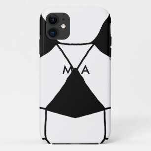 Capa Para iPhone 11 Simples monograma adicione seu nome com letra míni