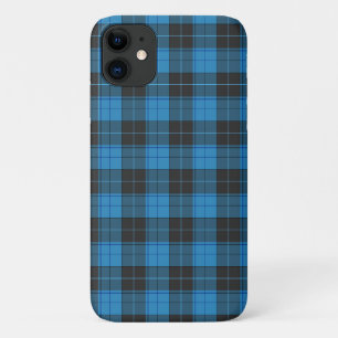 Capa Para iPhone 11 Simples padrão xadrez em azul escuro Descom